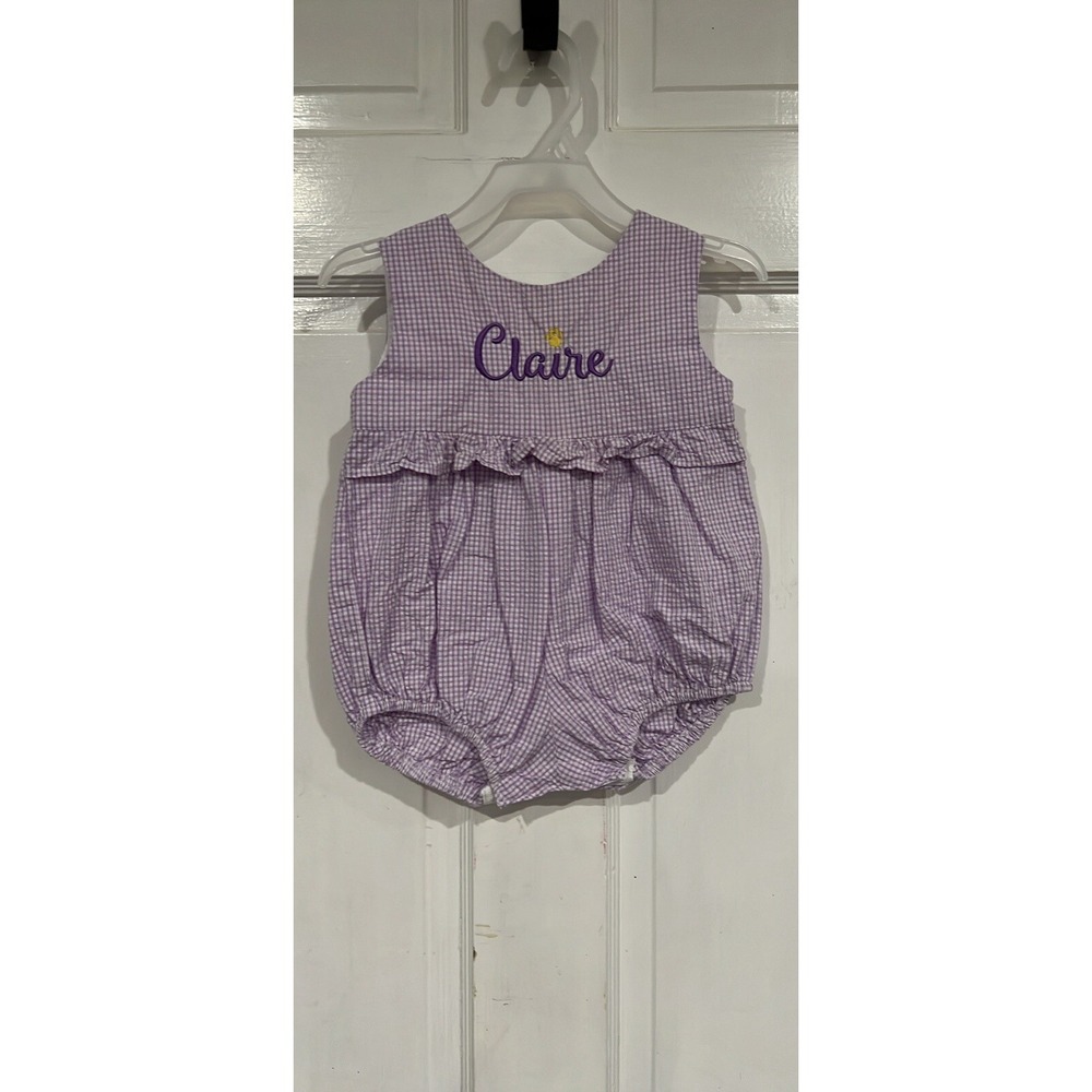 Girls 3 Month "Claire" Monogrammed Outfit